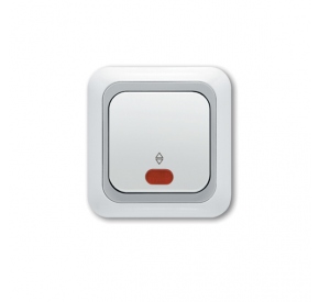 Выключатель 1-клавишный проходной с подсветкой серия Yasemin