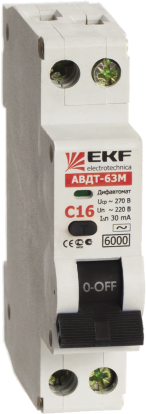 Автоматические выключатели дифференциального тока серии АВДТ-63 М
