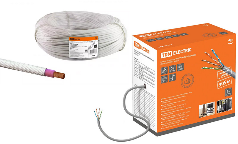 Изменение цен на кабели витая пара и провода термостойкие РКГМ торговой марки TDM ELECTRIC